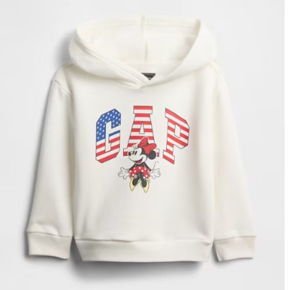 Gap Kids Disney Minnie Mouse Graphic Logo Hoodie Sweater Cotton Soft Fleece